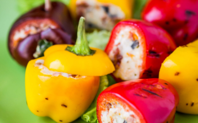 Gefüllte Mini-Paprika mit Frischkäse