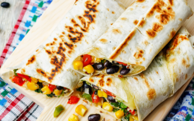 Gesunder Burrito mit Vollkorn-Tortilla und Quinoa