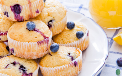 Gesunde Blaubeer-Haferflocken-Muffins