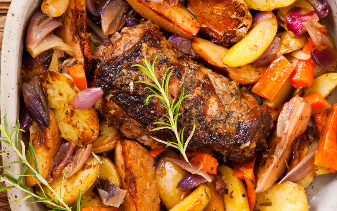 Gesunder Rinderbraten mit Gemüse