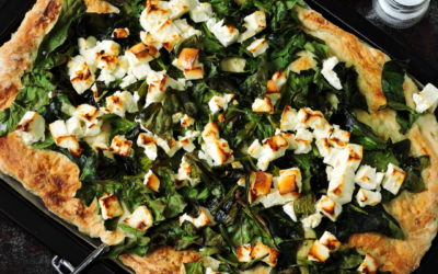Gesunde Spinat-Feta-Pizza