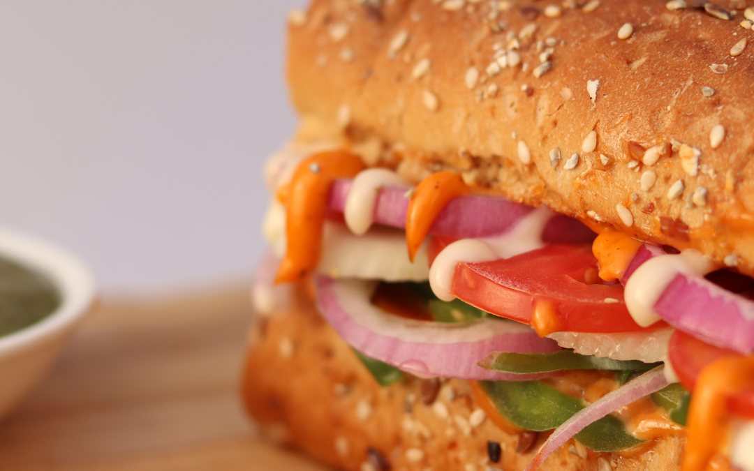 Gesundes Chicken Teriyaki Sandwich