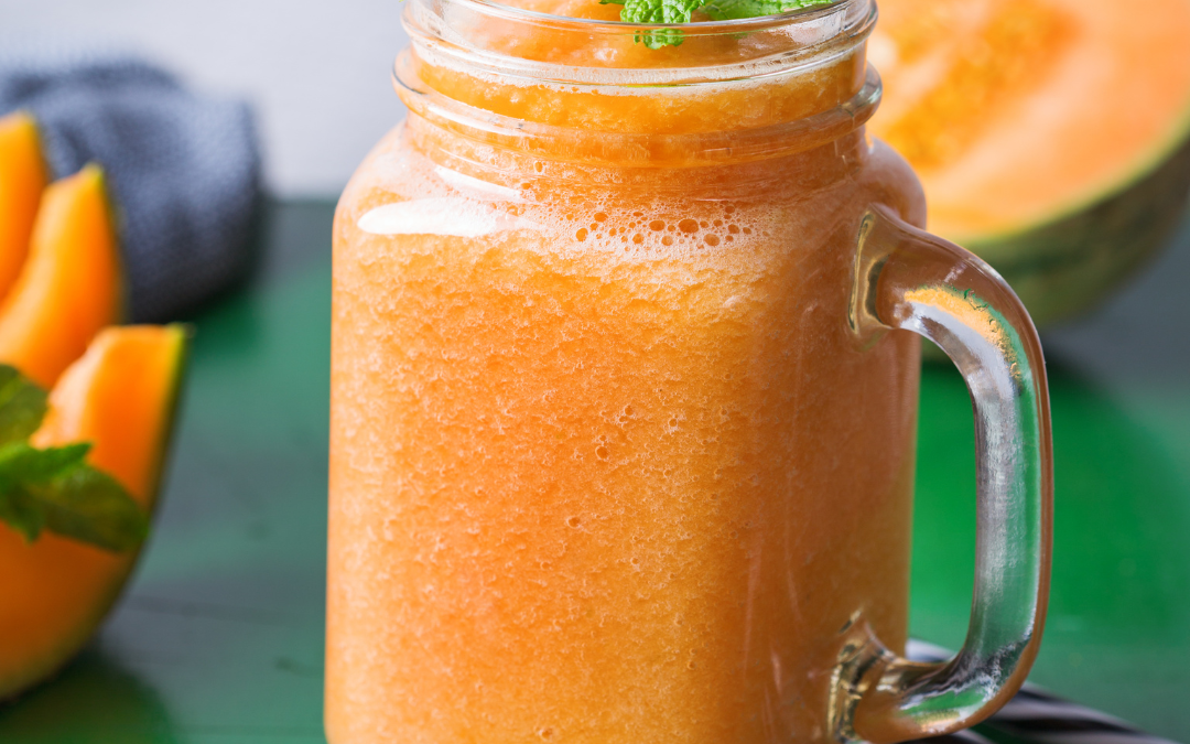 Erfrischender Melonen-Minze-Smoothie