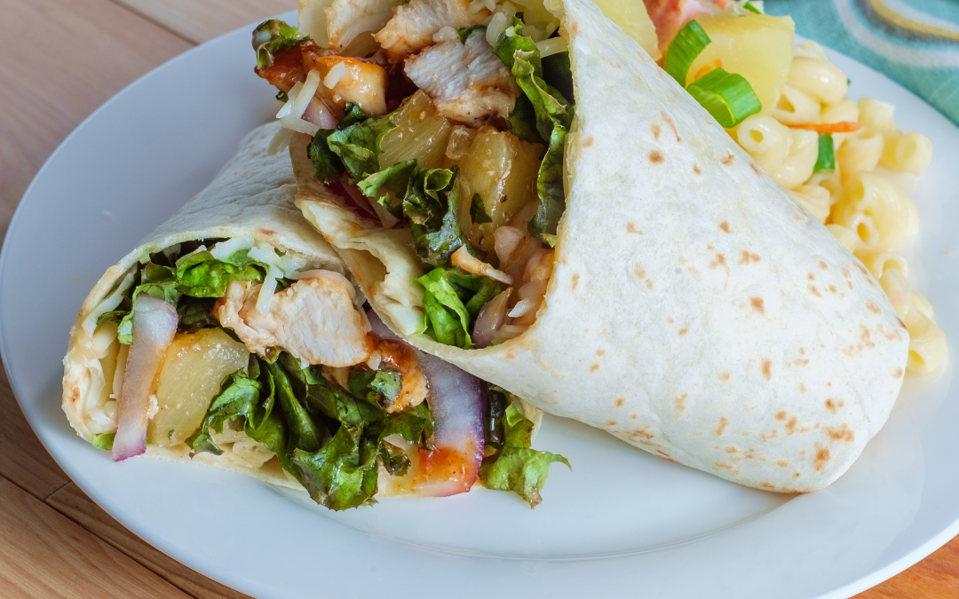 Gesunde BBQ Chicken Wraps