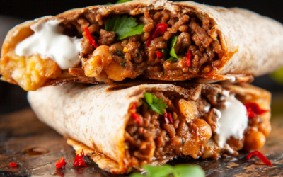 Gesunde Rindfleisch-Burritos