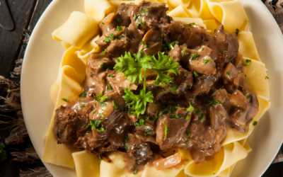 Gesunde Beef Stroganoff