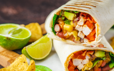 Leichtes Avocado-Hühnchen-Wrap