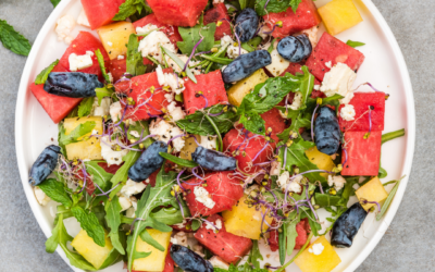 Erfrischender Melonen-Feta-Salat mit Minze