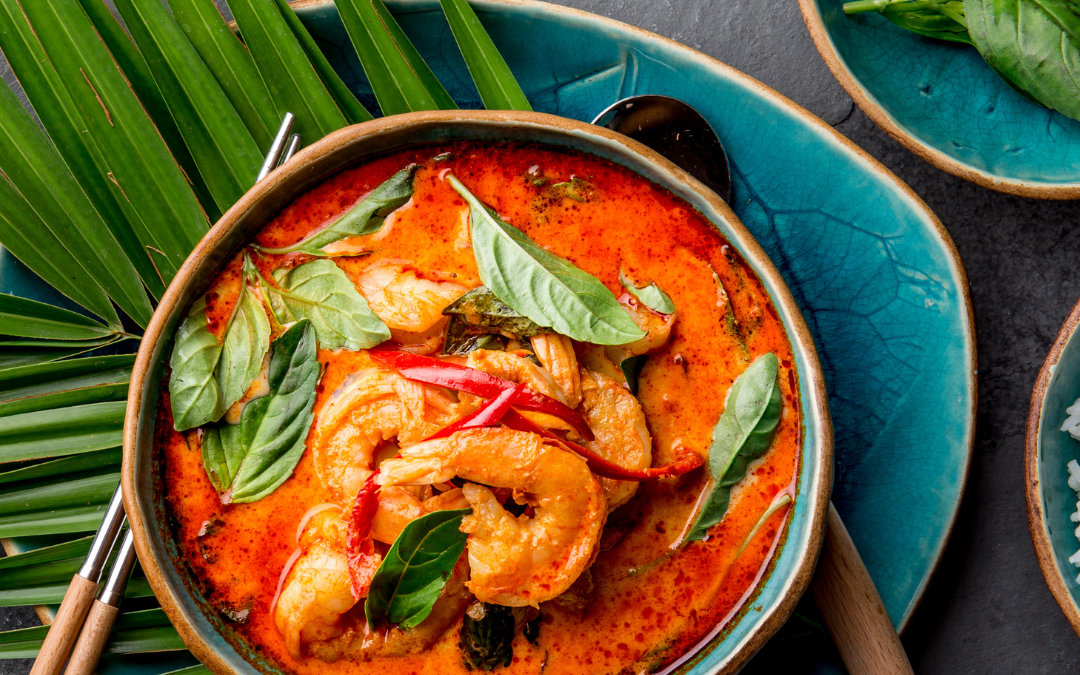 Mango-Kokos-Curry mit Garnelen