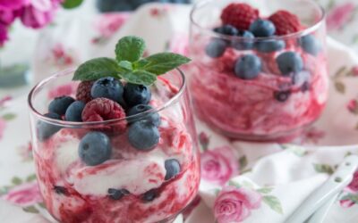 Heidelbeer-Quark-Dessert
