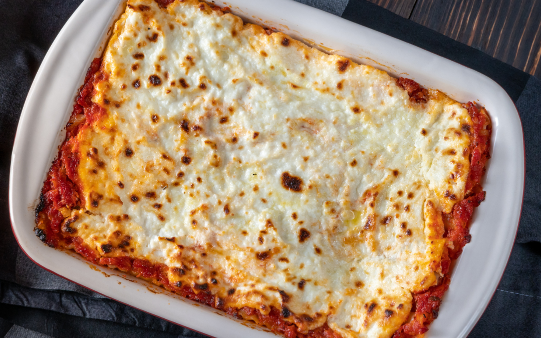 Auberginen-Lasagne mit Ricotta und Spinat