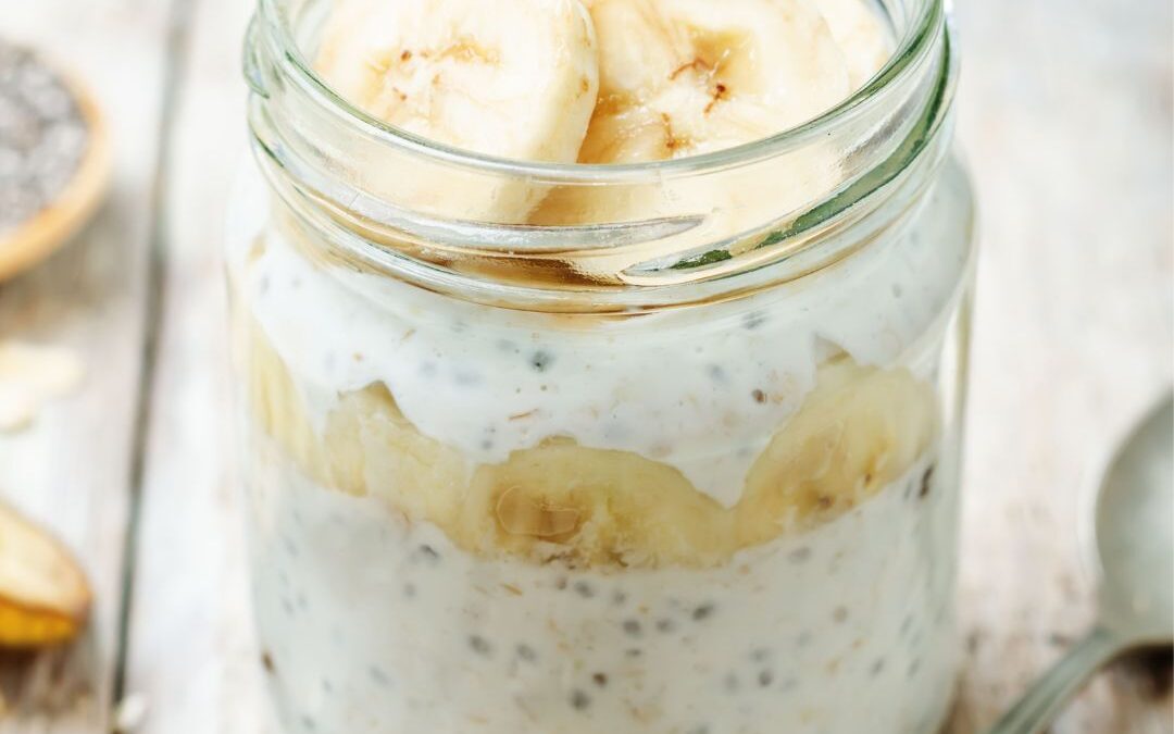 Erdnussbutter-Bananen-Overnight Oats