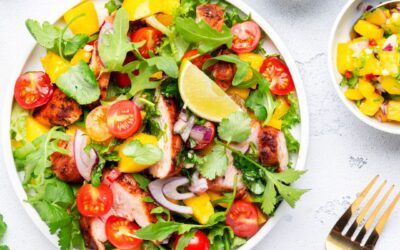 Mango-Hähnchen-Salat mit Limettendressing
