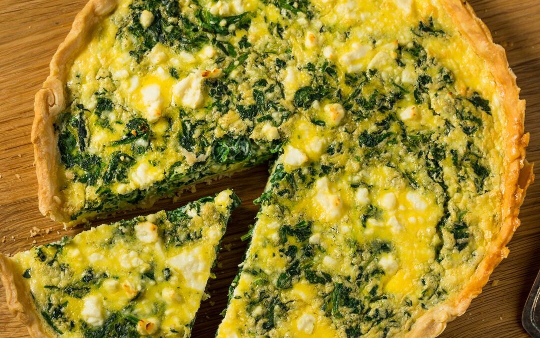 Spinat-Feta-Quiche mit Vollkornkruste