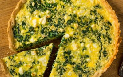 Spinat-Feta-Quiche mit Vollkornkruste