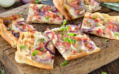 Low-Carb Flammkuchen mit Blumenkohlboden