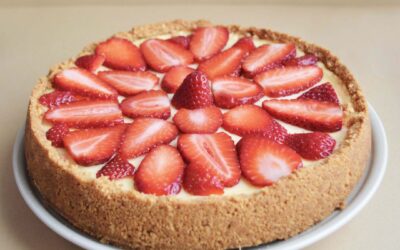 Gesunder Erdbeerkuchen