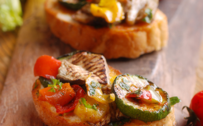 Italienischer Auberginen-Bruschetta