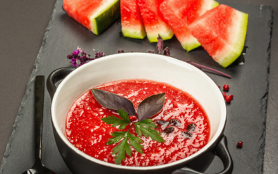 Spanischer Gazpacho mit Wassermelone