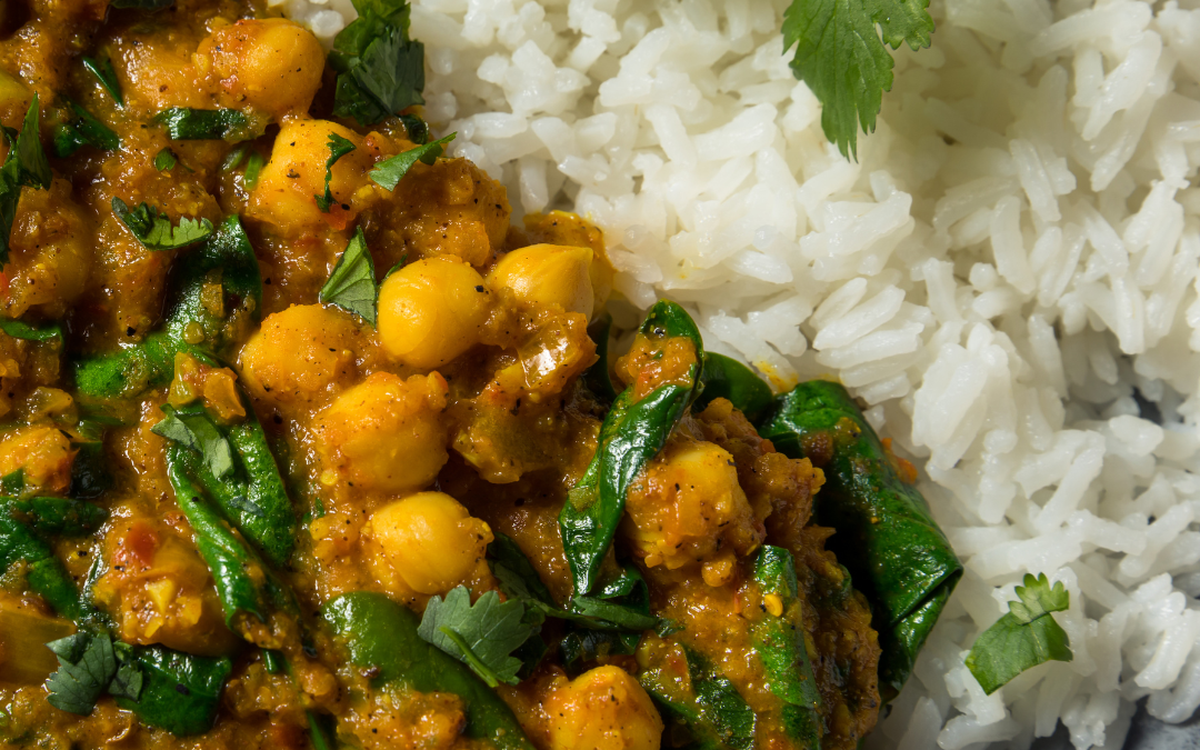 Kichererbsen-Curry mit Spinat