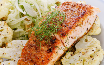 Kalorienbewusstes Lachsfilet mit Fenchel