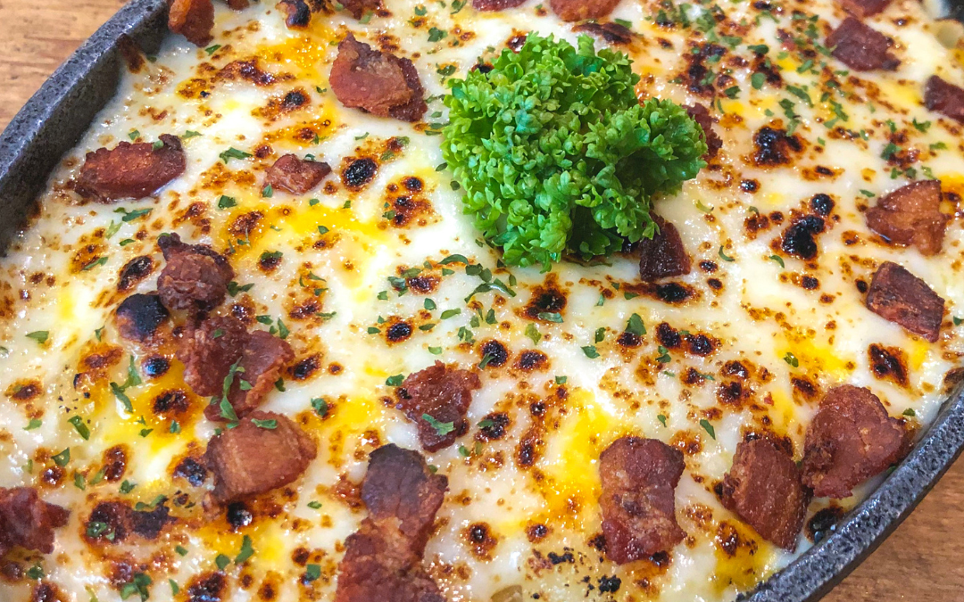 Italienischer Pilz-Polenta-Auflauf