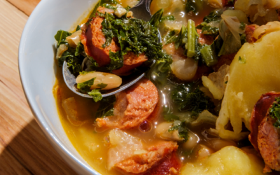 Portugiesische Caldo Verde mit Süßkartoffeln