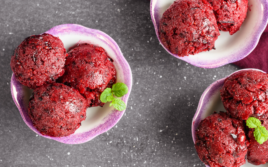 Leichtes Beeren-Sorbet ohne Zucker