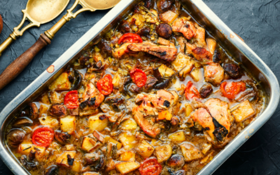 Kalorienbewusstes Putenragout mit Champignons